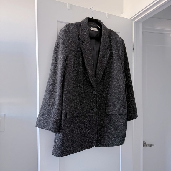Vintage 1980s Liz Claiborne oversized wool tweed blazer jacket - size XL - Picture 3 of 7